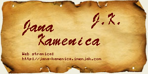 Jana Kamenica vizit kartica
